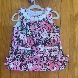Lilly Pulitzer Baby Shift Dress with Bloomers Pink Panda